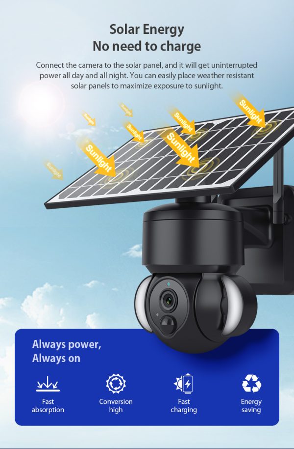 Solar Energy CCTV WIFI 4G Camera